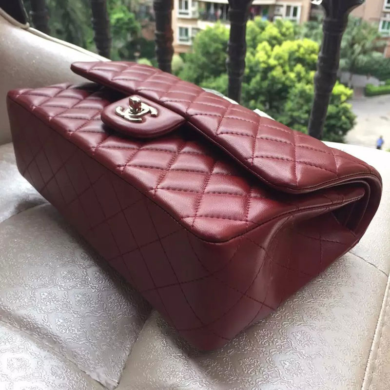 2015 Chanel 2.55 Series Flap Bag Original Sheepskin Leather 1112 Claret