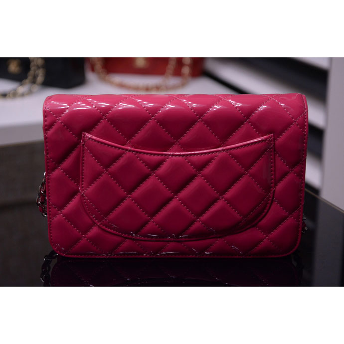 2015 Chanel A33814 Rose Original Patent Leather mini Flap Bag Gold