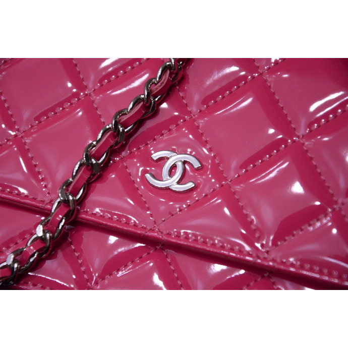 2015 Chanel A33814 Rose Original Patent Leather mini Flap Bag Gold