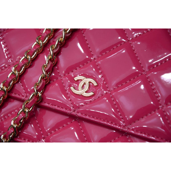 2015 Chanel A33814 Rose Original Patent Leather mini Flap Bag Silver