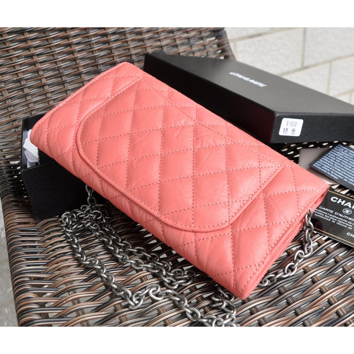 2015 Chanel A91808 original leather clutch chain bag Pink