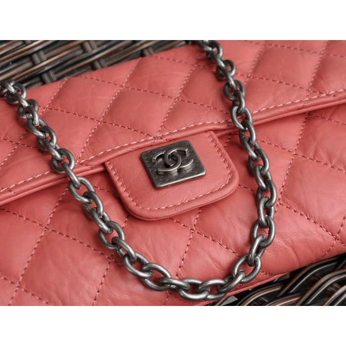 2015 Chanel A91808 original leather clutch chain bag Pink