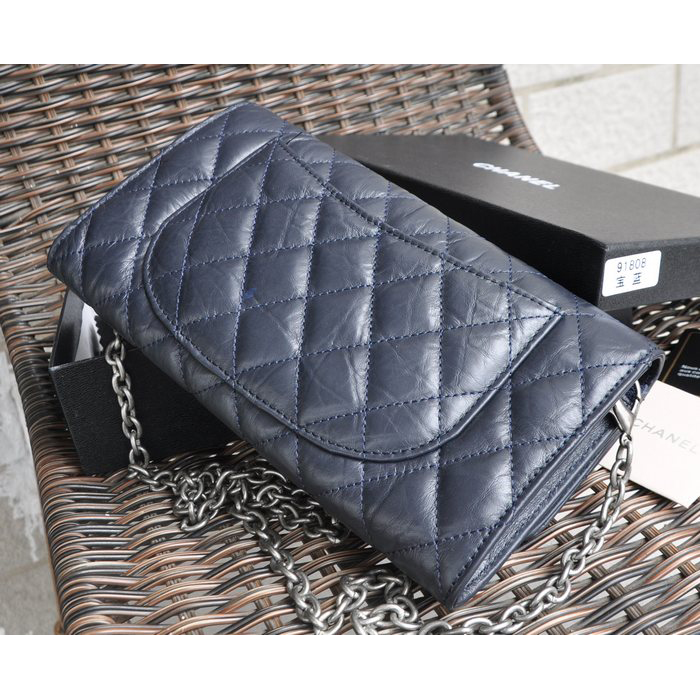 2015 Chanel A91808 original leather clutch chain bag Royalblue