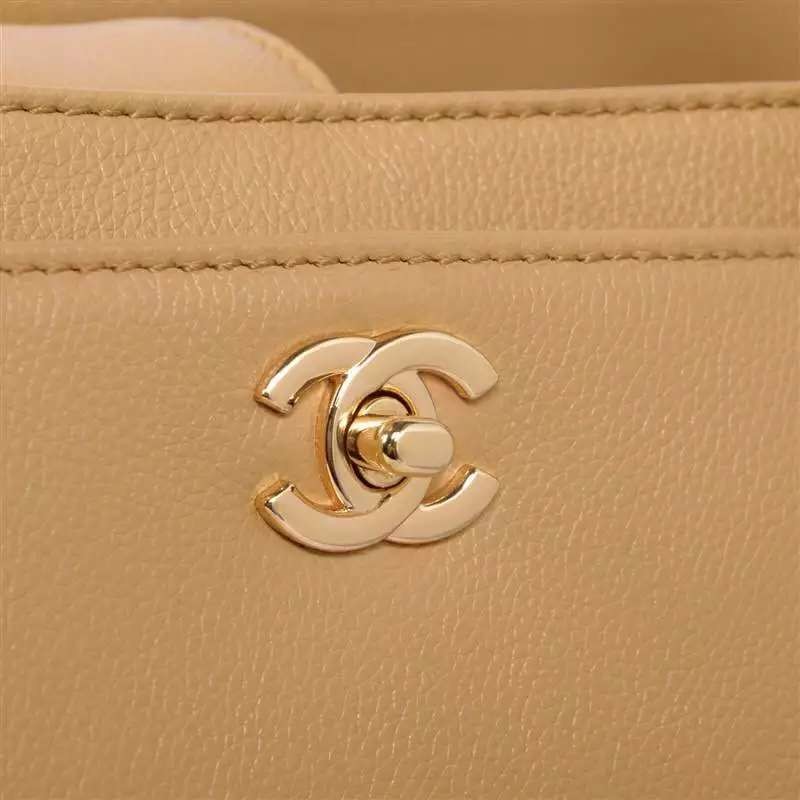 2015 Chanel Apricot Original Calfskin Leather Tote Bag A67008