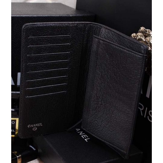 2015 Chanel Bi-Fold Wallet in Original Leather A9555 Black