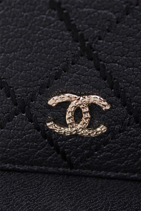 2015 Chanel Bi-Fold Wallet in Original Leather A9555 Black