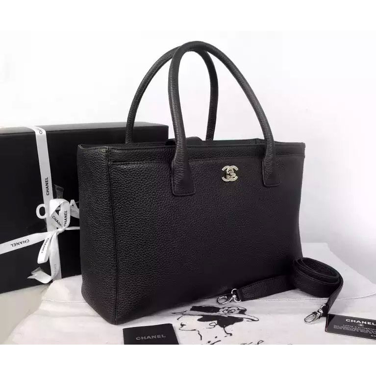 2015 Chanel Black Original leather Tote Shoulder Bag A67007