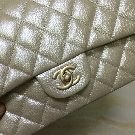 2015 Chanel Classic Flap Bag 1112 Original Nubuck Leather in Silver