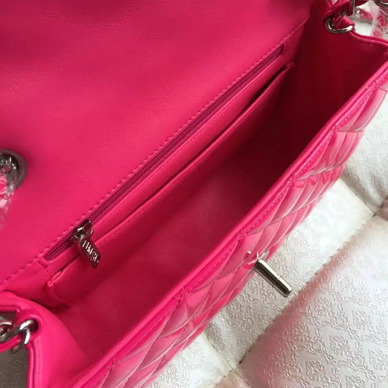 2015 Chanel Classic Flap Bags Original patent leather A1116 in Rose