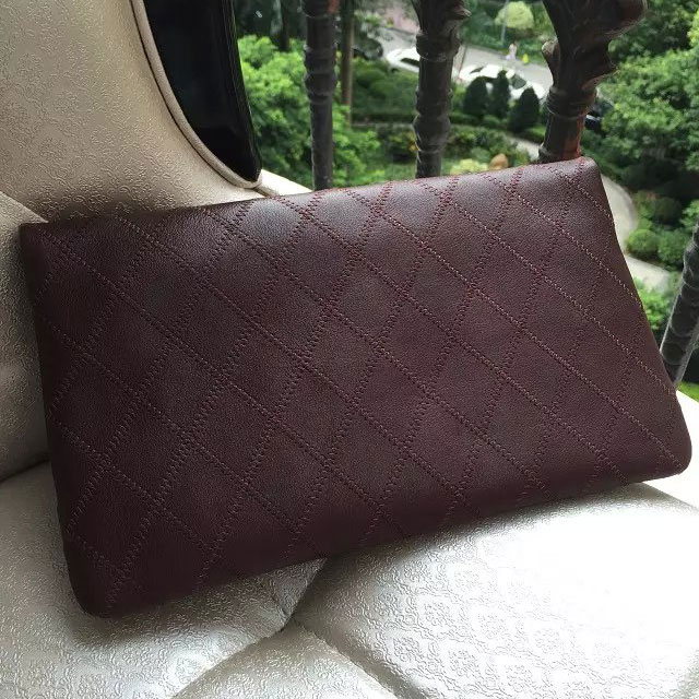 2015 Chanel Clutch Original Leather A56508 Claret