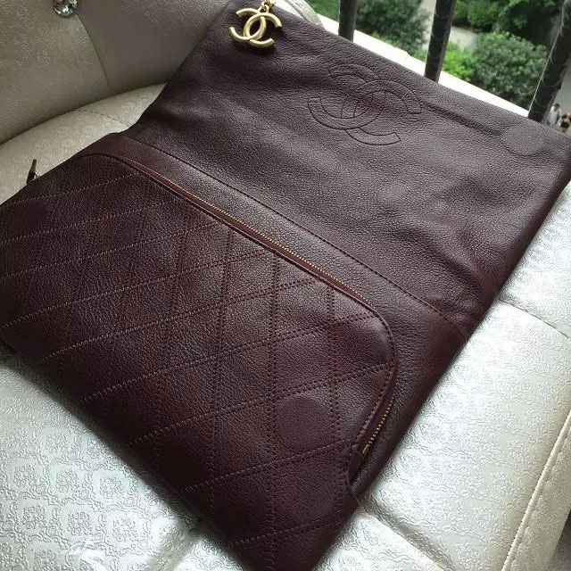 2015 Chanel Clutch Original Leather A56508 Claret