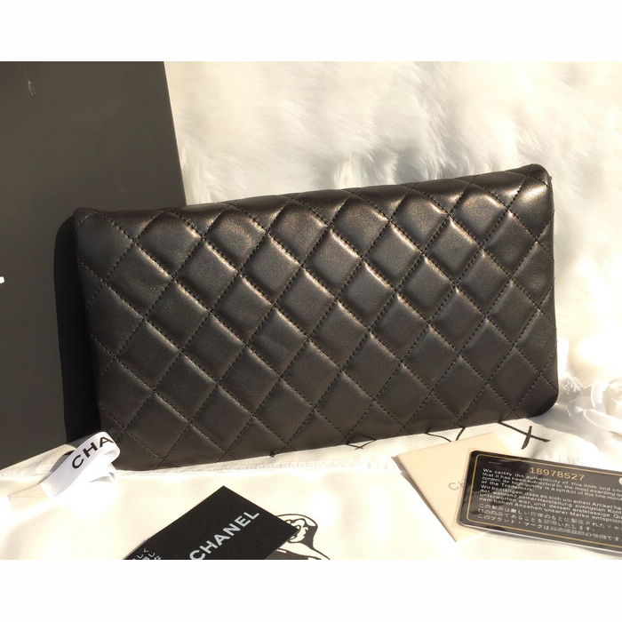 2015 Chanel Clutch Original Sheepskin Leather A67011 Black