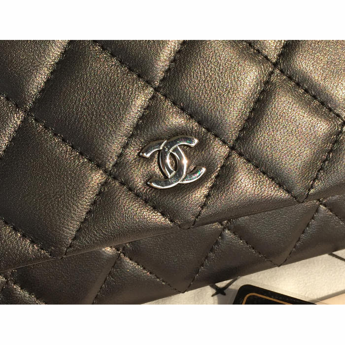 2015 Chanel Clutch Original Sheepskin Leather A67011 Black