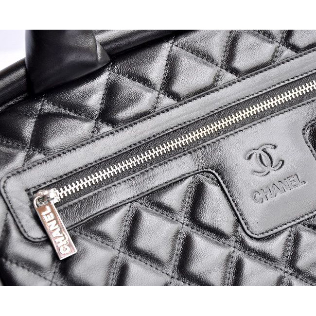 2015 Chanel Coco Cocoon Satchel Bag Sheepskin A47205 Black