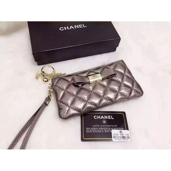 2015 Chanel Coin Purse Gold Sheepskin Leather A2225