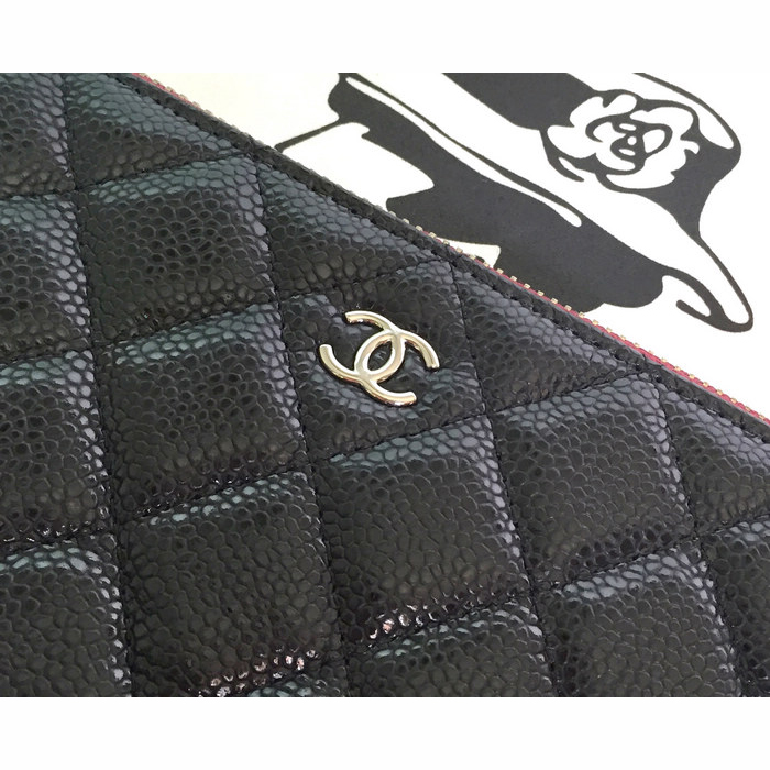 2015 Chanel Computer Bag Original Caviar Leather A82088 Black with Silver