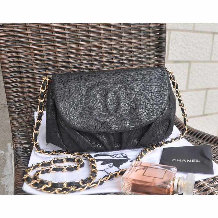 2015 Chanel Flap Shoulder Bag Cannage Pattern Leather A32668 Black