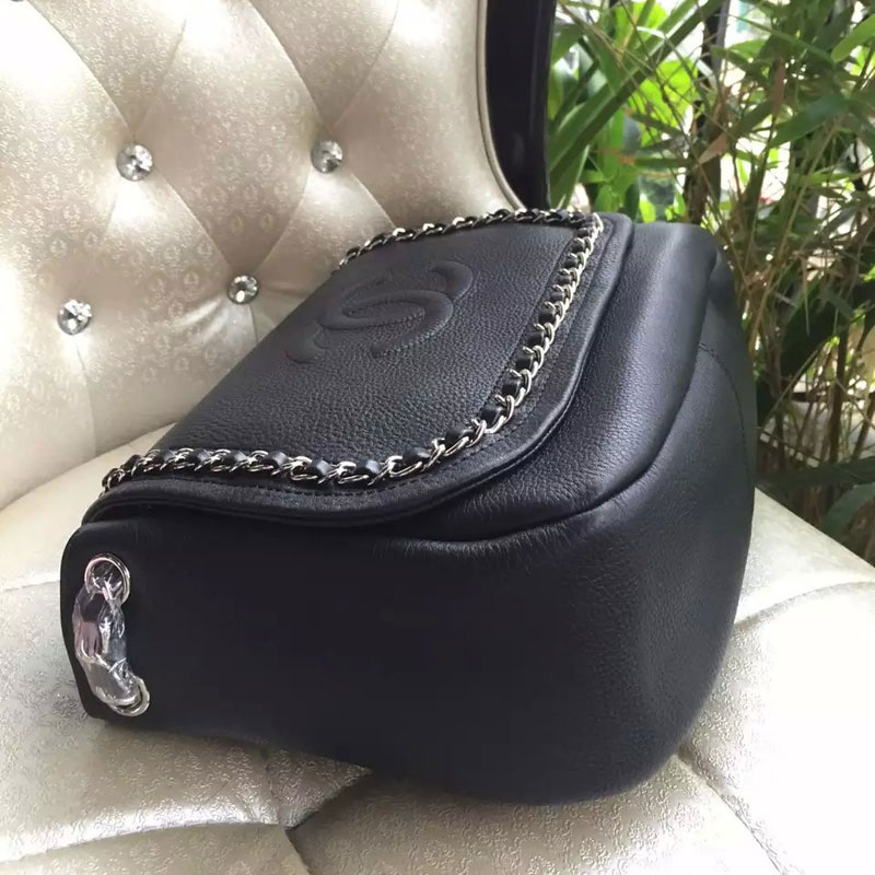 2015 Chanel Flap Shoulder Bag Original Leather A32669 Black