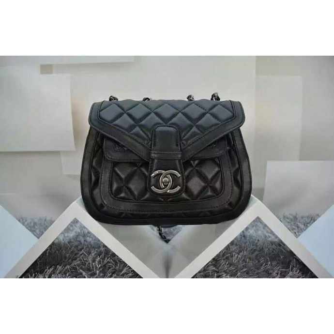 2015 Chanel Flap Shoulder Bag Sheepskin Leather A94208 Black