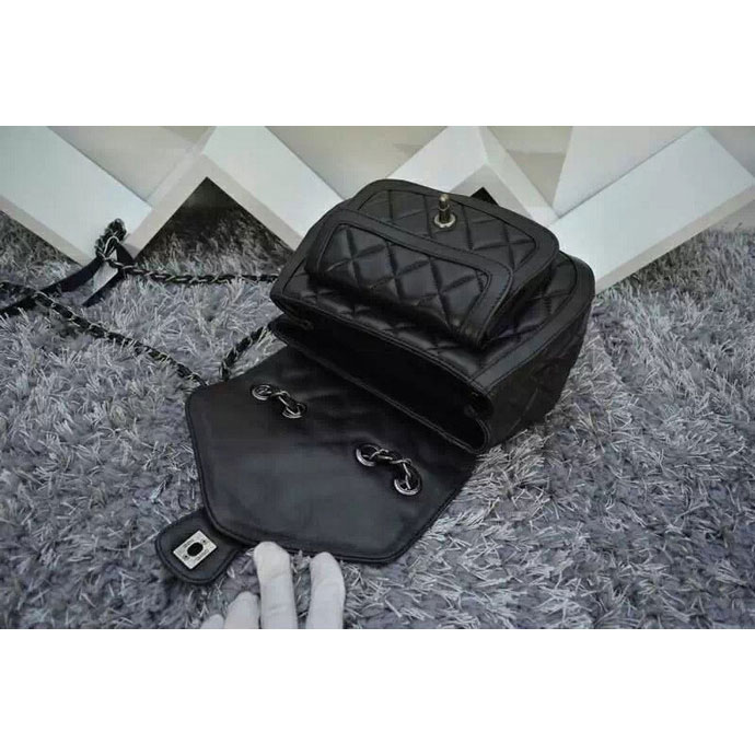 2015 Chanel Flap Shoulder Bag Sheepskin Leather A94208 Black