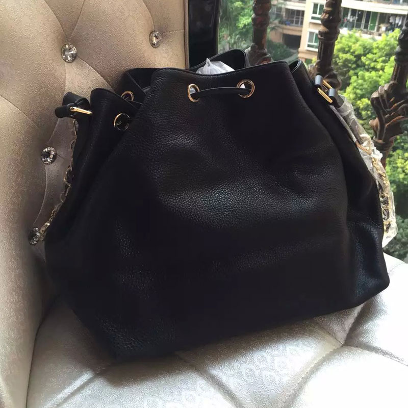 2015 Chanel Hobo Shoulder Bag in Original Leather A46623 Black