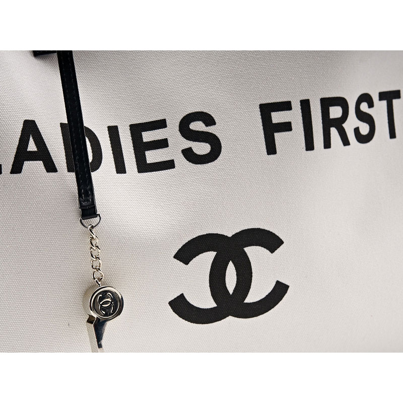 2015 Chanel Ladies First Tote Shopping Bag A93681 White