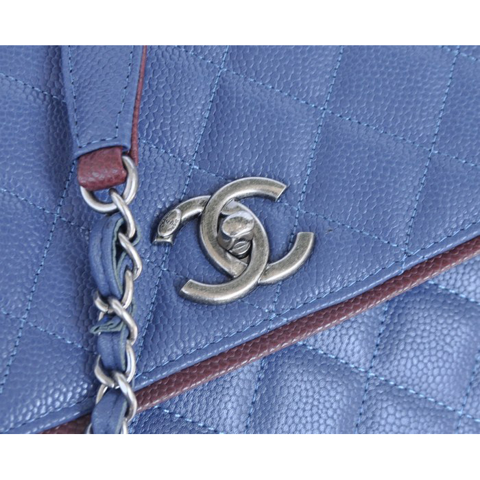 2015 Chanel Large Original Caviar Leather Messenger Bag A90456 Royalblue