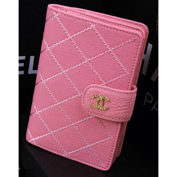 2015 Chanel Matelasse Bi-Fold Wallet Original Leather A9558 Pink