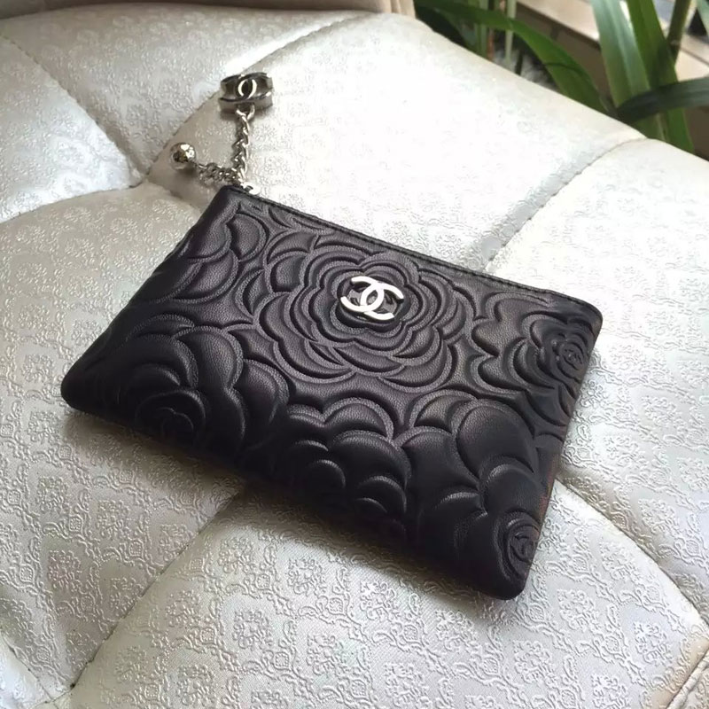 2015 Chanel Matelasse Zip Around Wallet Original Leather A31514 Black