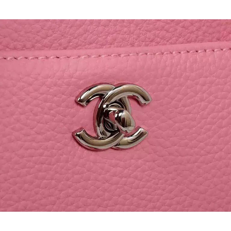 2015 Chanel Pink Original leather Tote Shoulder Bag A67007 with Silver