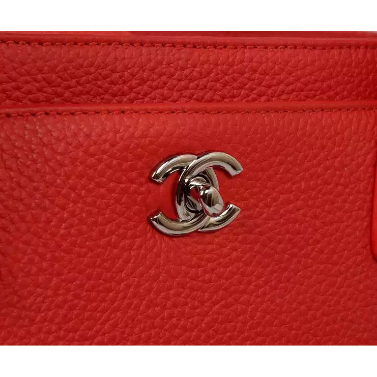 2015 Chanel Red Original leather Tote Shoulder Bag A67007 with Silver