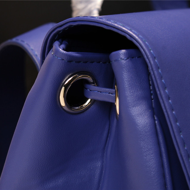 2015 Chanel Sheekskin leather tote shoulder bag A68040 Royalblue