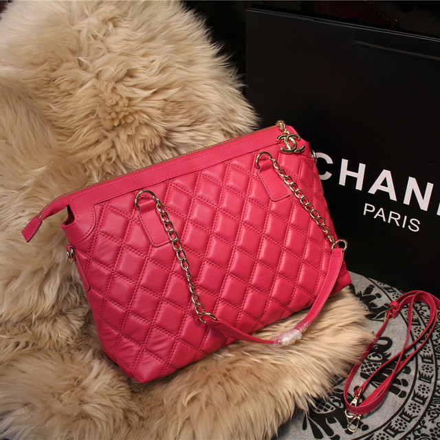 2015 Chanel Sheepskin Leather Shoulder Bag A68038 Rose