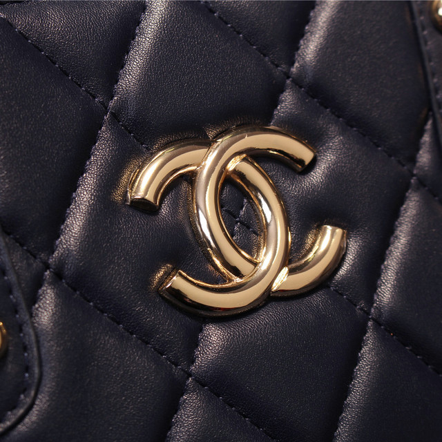 2015 Chanel Sheepskin Leather Tote Bag A68056 Royalblue