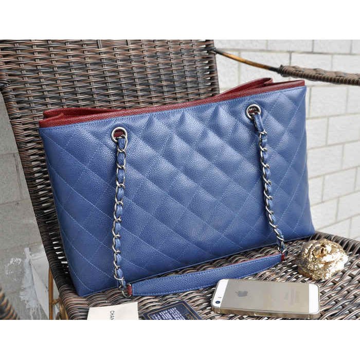 2015 Chanel Shopper Bag Caviar Leather A30454 Royalblue