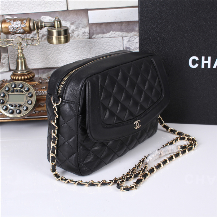 2015 Chanel Shoulder Bag Original Leather A68040 Black