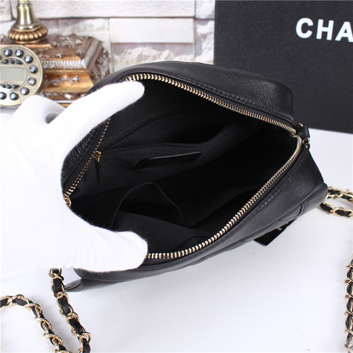 2015 Chanel Shoulder Bag Original Leather A68040 Black