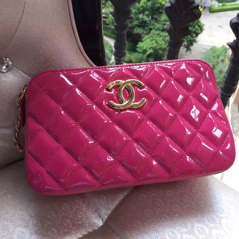 2015 Chanel Shoulder Bag Original patent Leather A99250 Rose