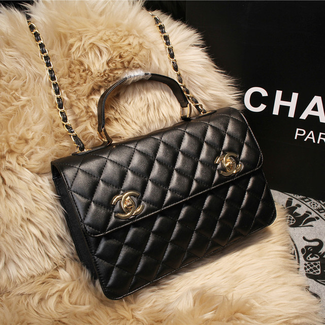 2015 Chanel Shoulder Bag Sheepskin Leather A67059 Black