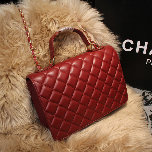 2015 Chanel Shoulder Bag Sheepskin Leather A67059 Burgundy