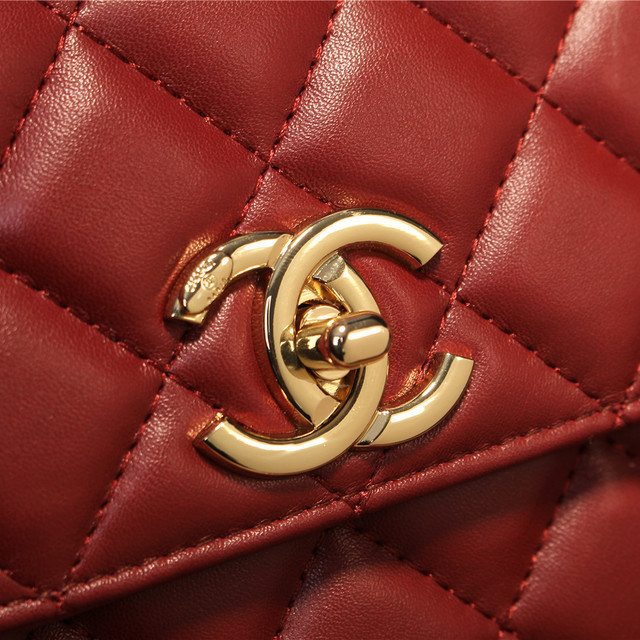 2015 Chanel Shoulder Bag Sheepskin Leather A67059 Burgundy