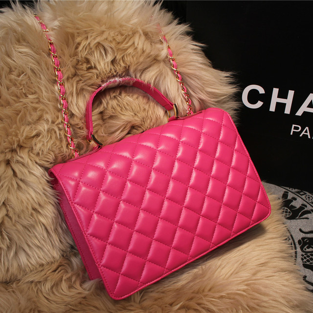 2015 Chanel Shoulder Bag Sheepskin Leather A67059 Rose