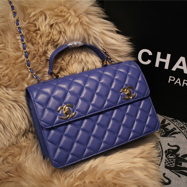 2015 Chanel Shoulder Bag Sheepskin Leather A67059 Royal