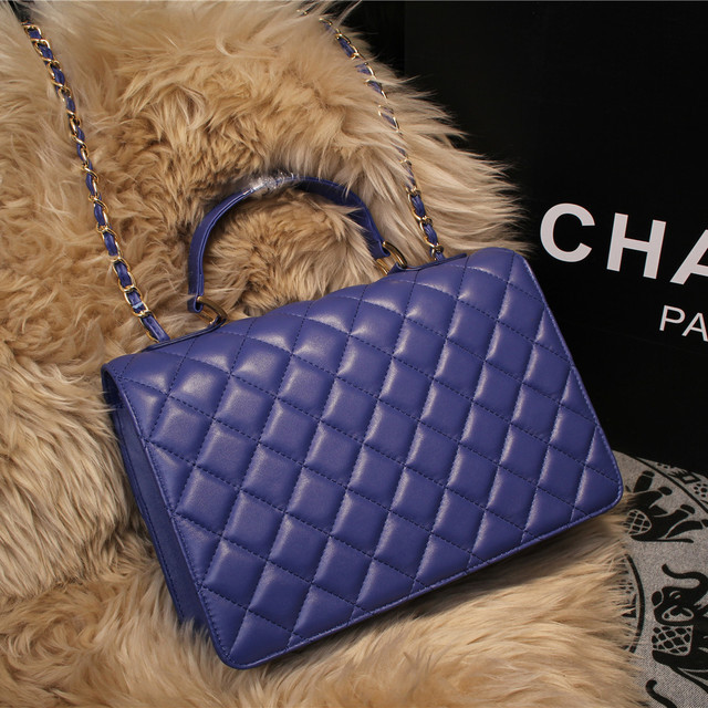 2015 Chanel Shoulder Bag Sheepskin Leather A67059 Royal