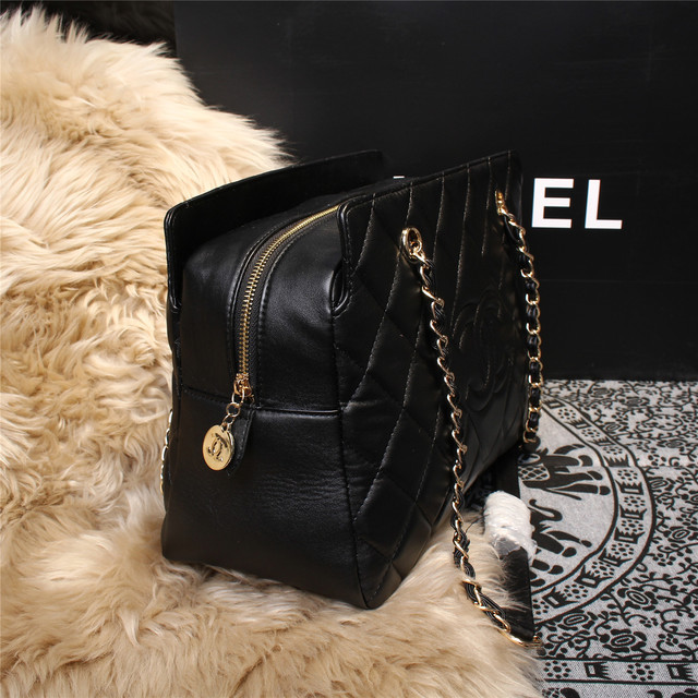 2015 Chanel Shoulder Bag Sheepskin Leather A68028 Black