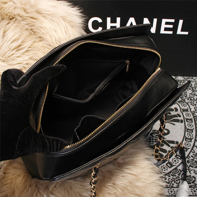 2015 Chanel Shoulder Bag Sheepskin Leather A68028 Black