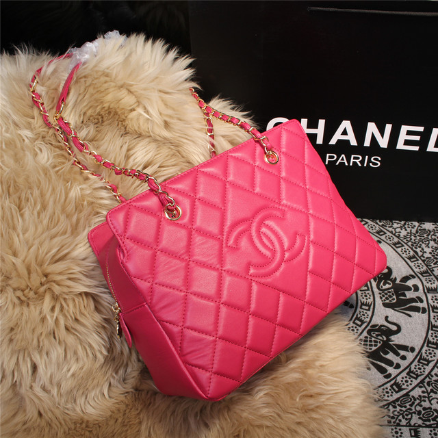 2015 Chanel Shoulder Bag Sheepskin Leather A68028 Rose