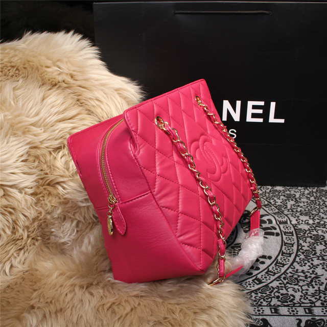 2015 Chanel Shoulder Bag Sheepskin Leather A68028 Rose