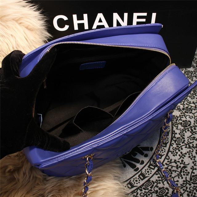 2015 Chanel Shoulder Bag Sheepskin Leather A68028 Royal