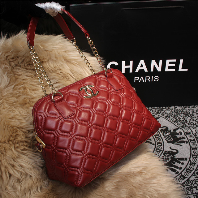 2015 Chanel Shoulder Bag Sheepskin Leather A68029 Red